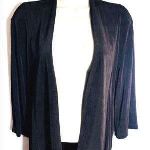 CHICO'S TRAVELERS Chocolate Chip Acetate Jacket